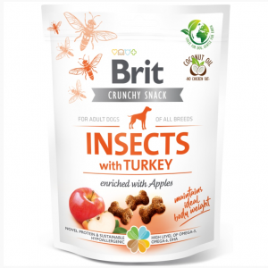 Brit Care křupky s hmyzím proteinem, krocanem a jablkem 200g